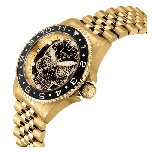 Invicta Men\'s 40mm Pro Diver Dia De Los Muertos Men\'s MOP Skull Dial Watch main image 4
